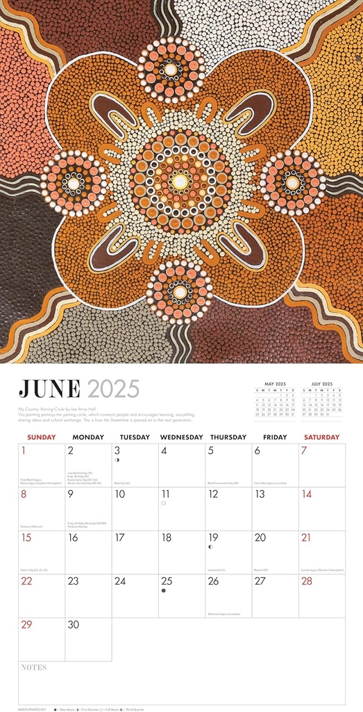 Australian Dreaming 2025 Square Calendar