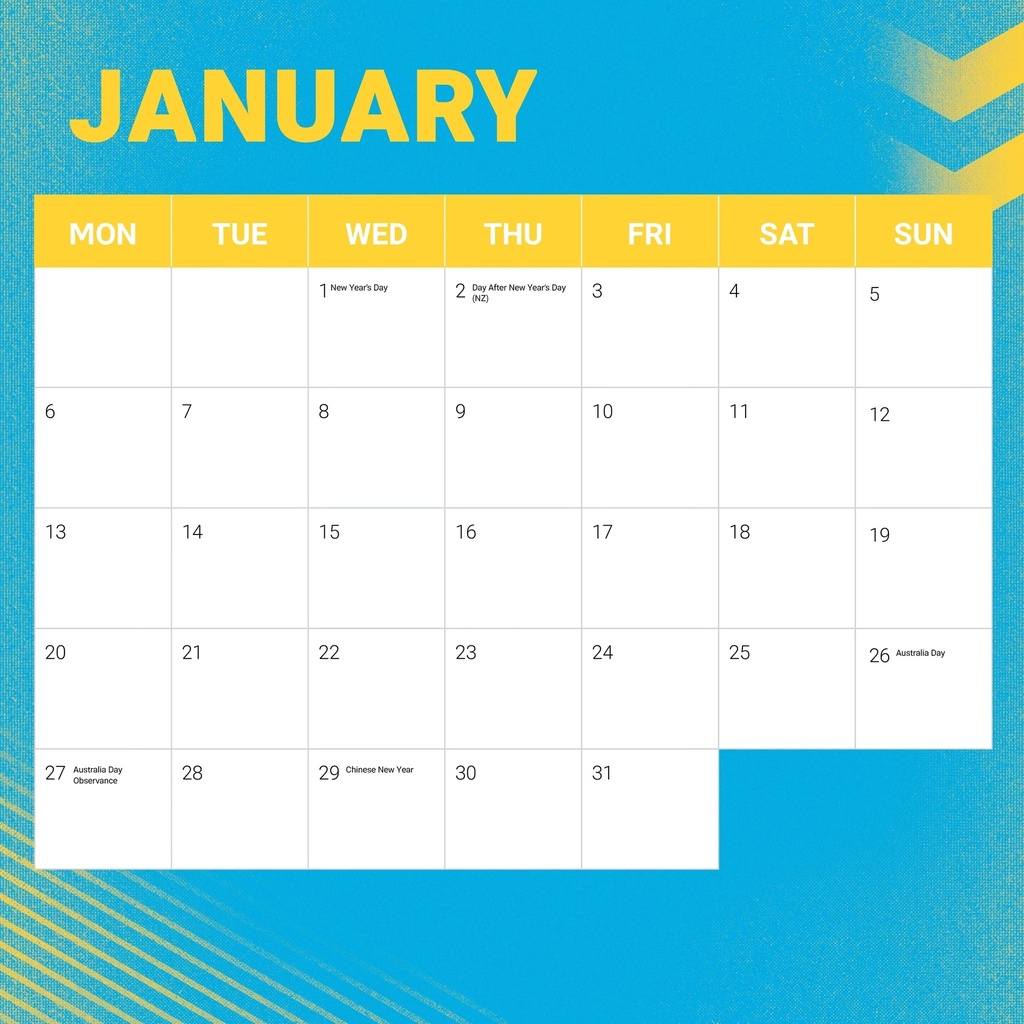 NRL Gold Coast Titans 2025 Calendar
