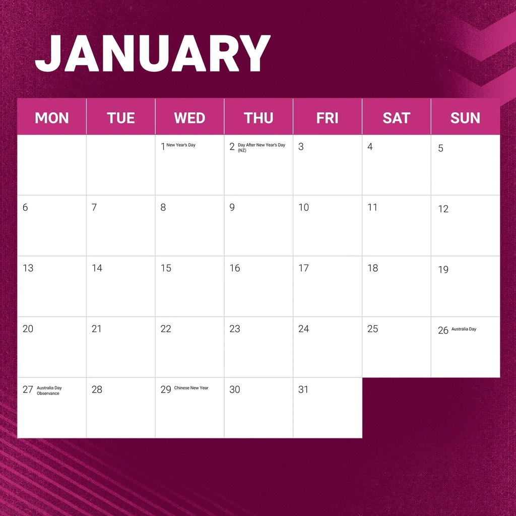 NRL Manly Warringah Sea Eagles 2025 Calendar