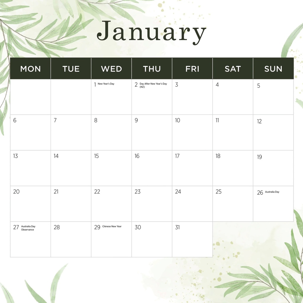 Our Australia - Flowers 2025 Calendar