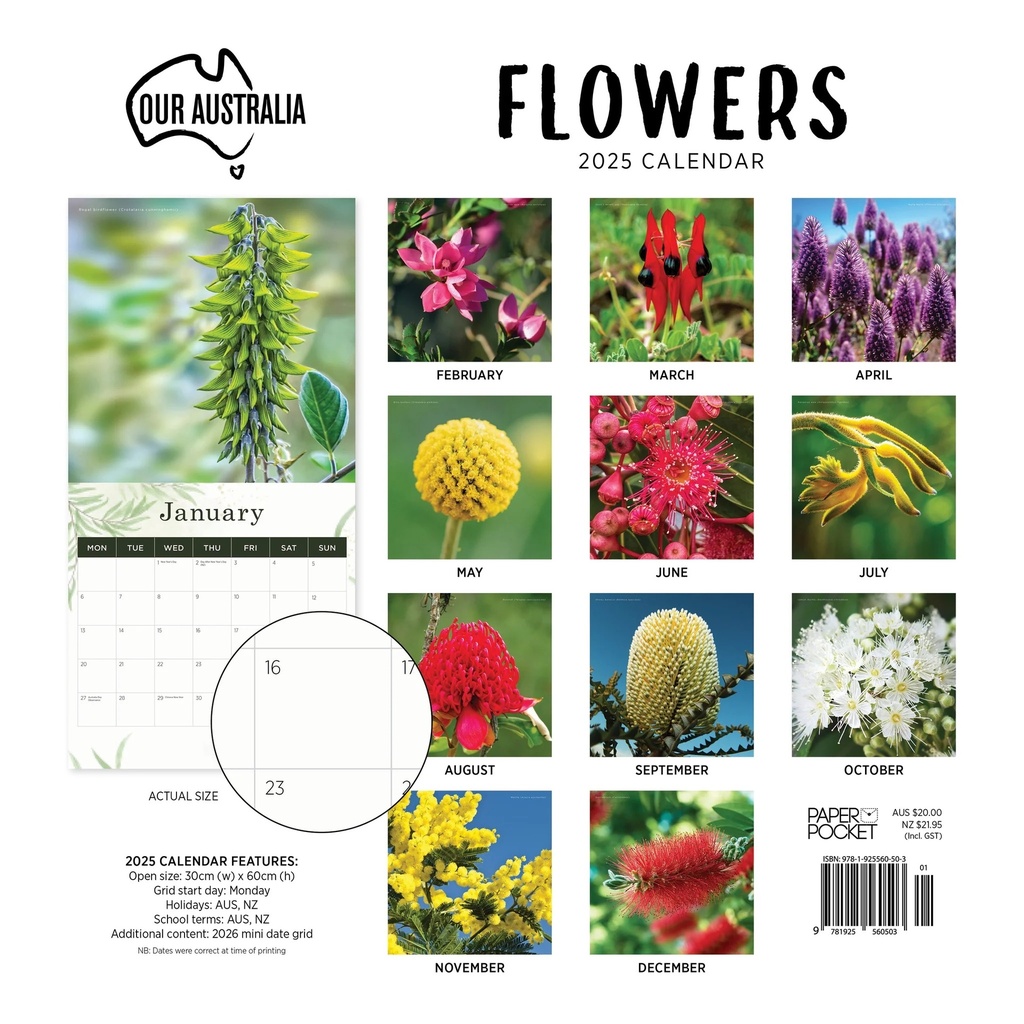 Our Australia - Flowers 2025 Calendar