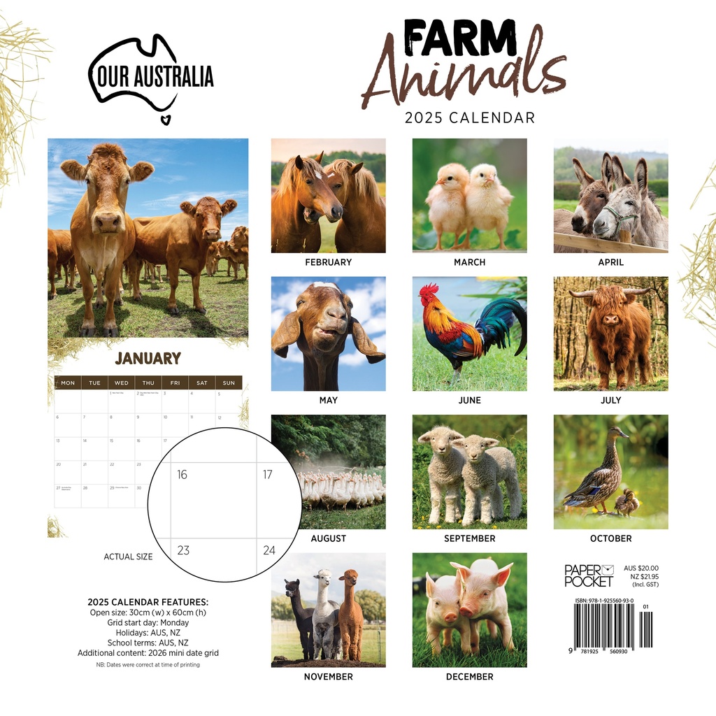 Our Australia - Farm Animals 2025 Calendar