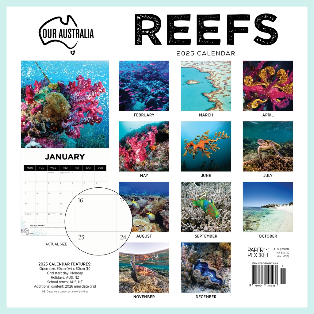 Our Australia - Reefs 2025 Calendar