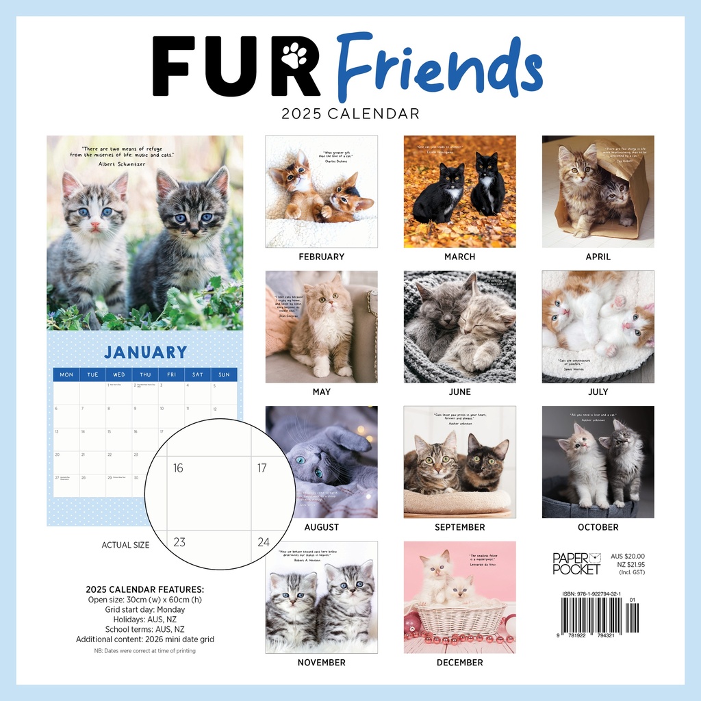 Fur Friends 2025 Calendar