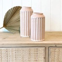 Flourish Peach Stripe Large Vase - Splosh (S&L Decor)