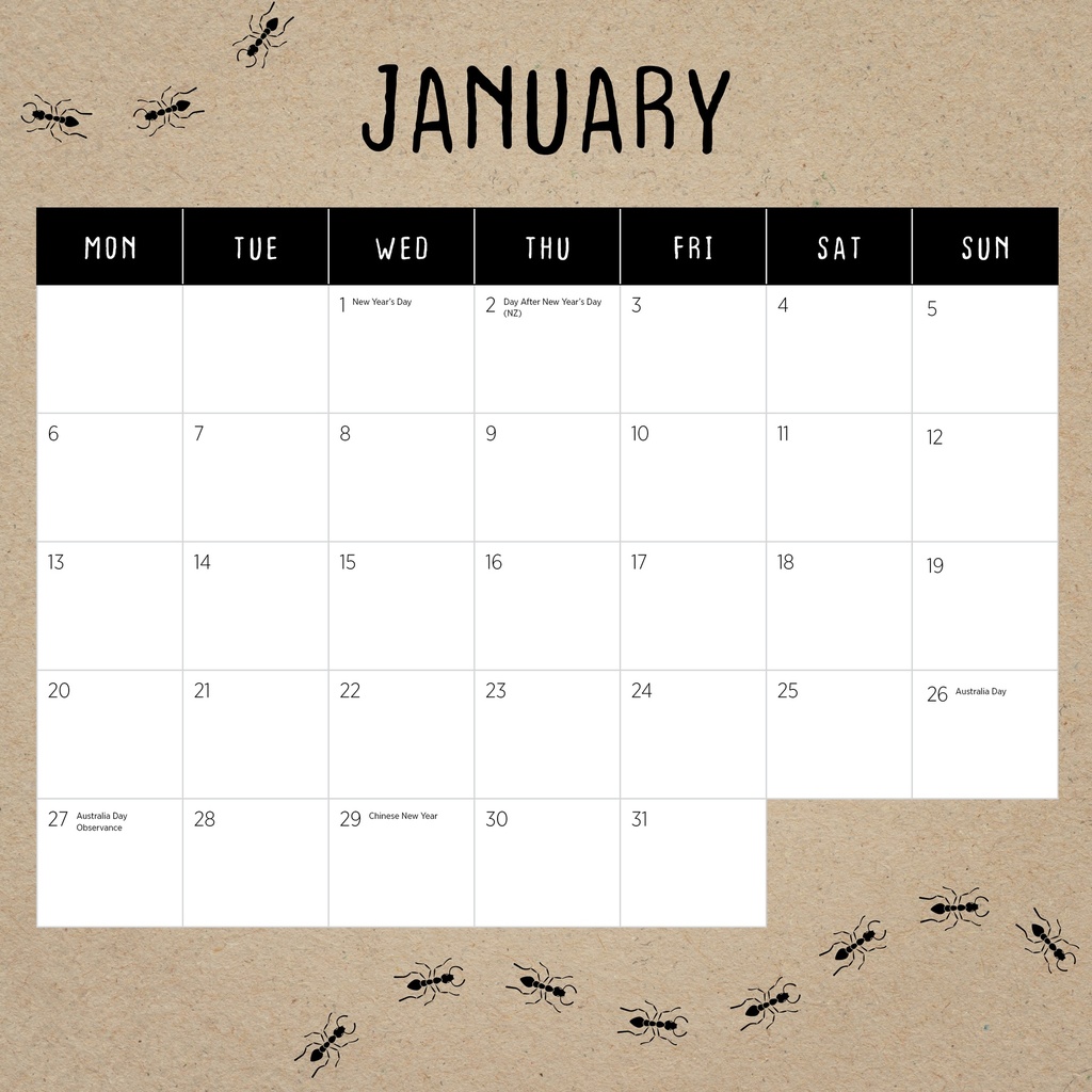 Meerkats 2025 Calendar