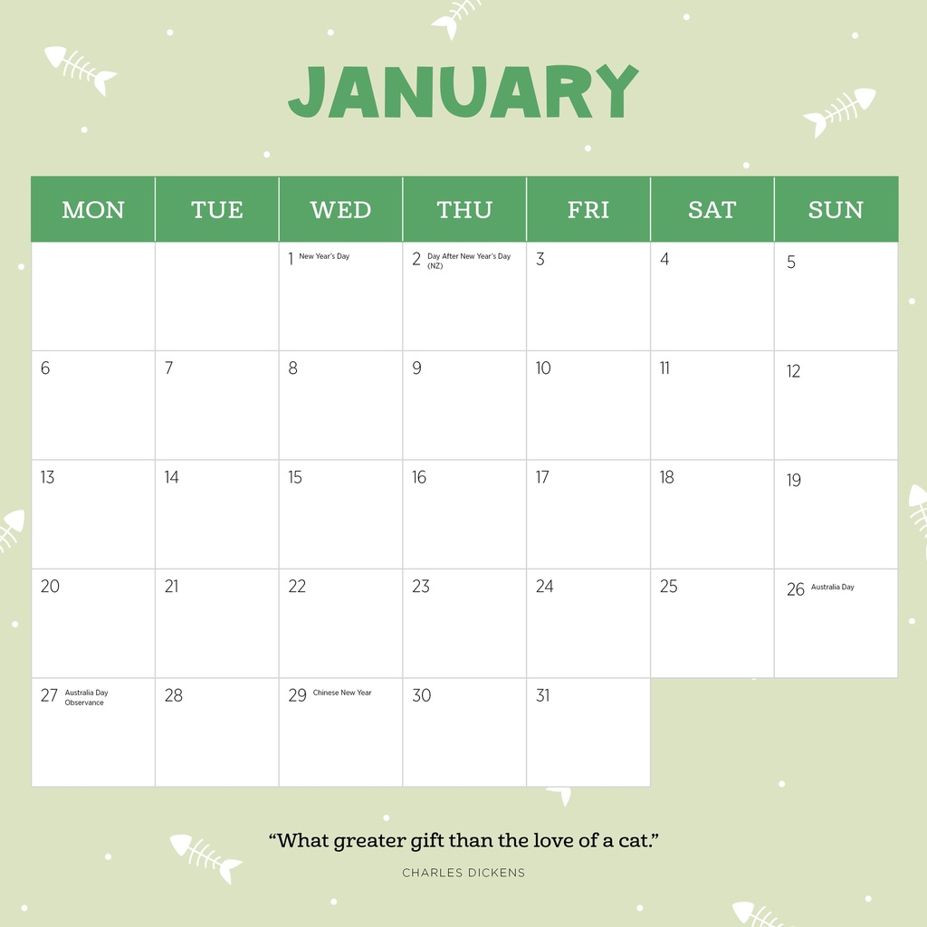 Kittens 2025 Calendar