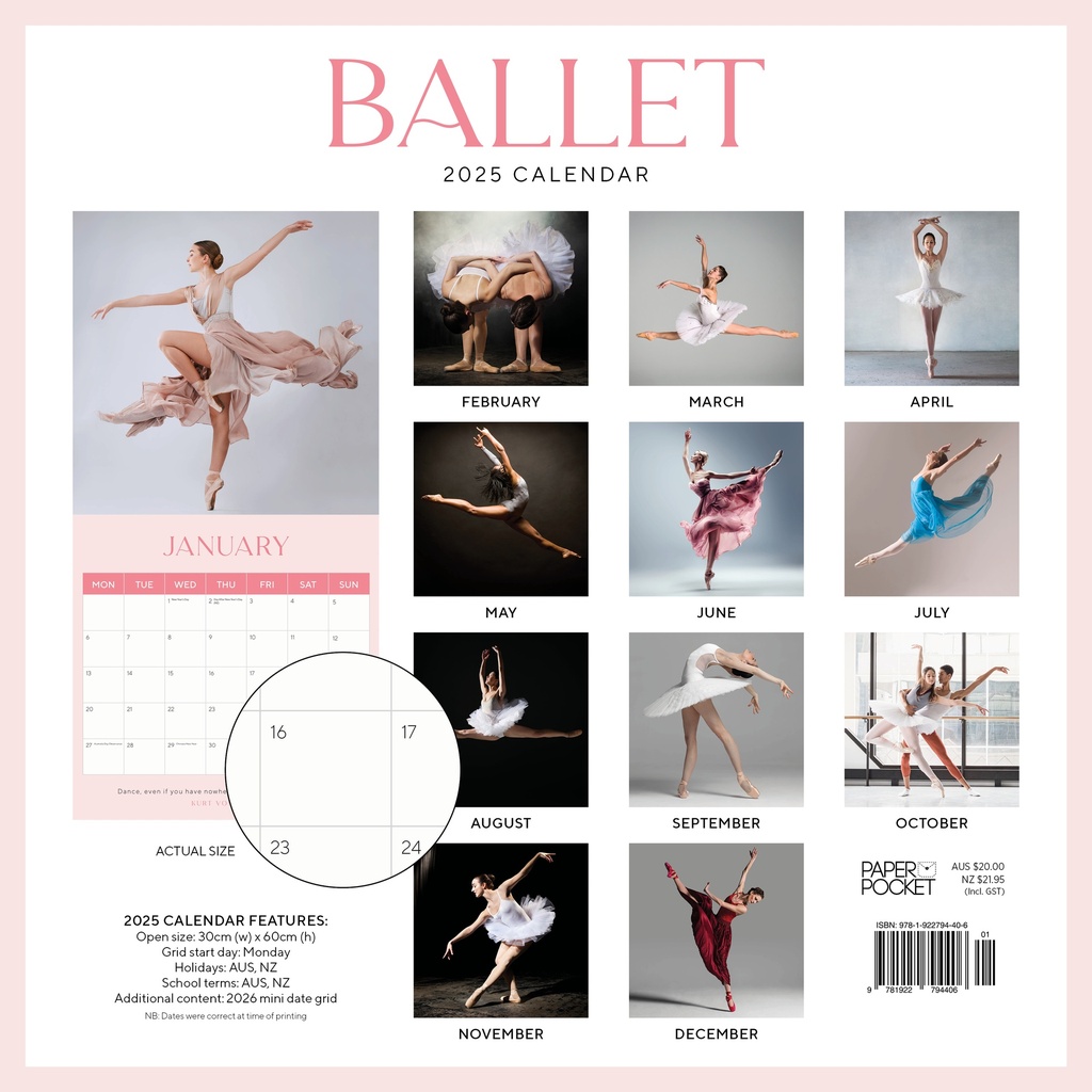 Ballet 2025 Calendar