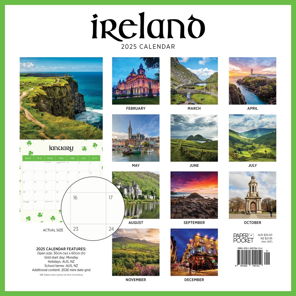 Ireland 2025 Calendar
