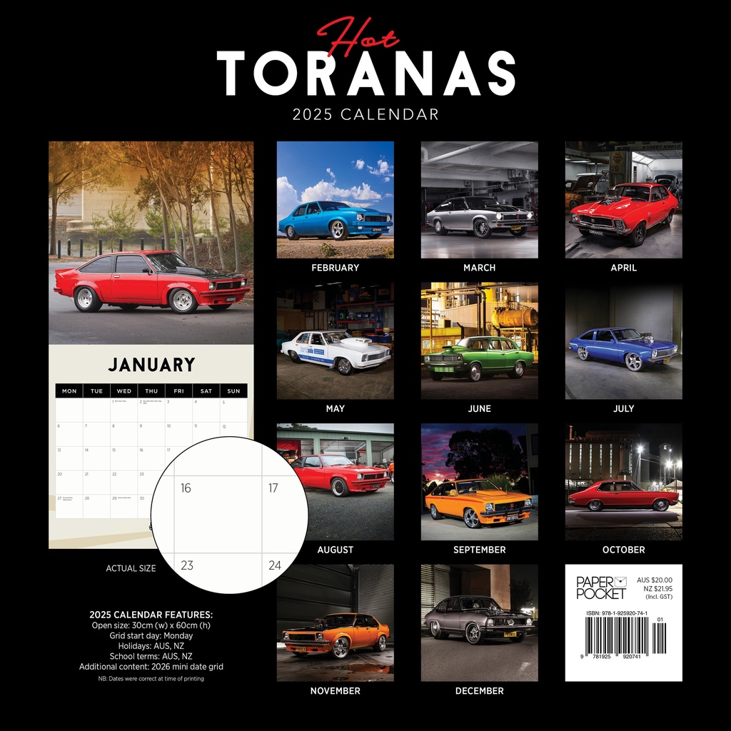 Hot Toranas 2025 Calendar