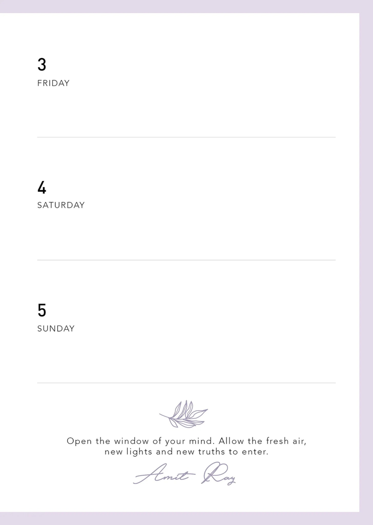 Wellbeing Inspirations 2025 Diary