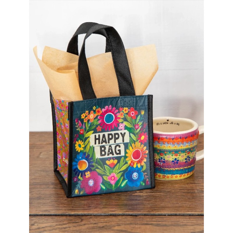 Happy Bag - Small Black Floral