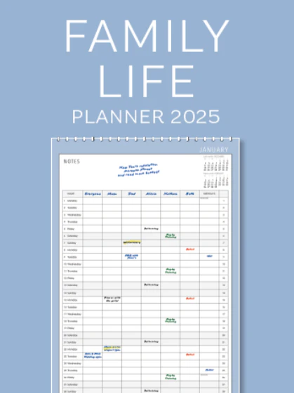 Family Life Planner 2025 Mini Calendar