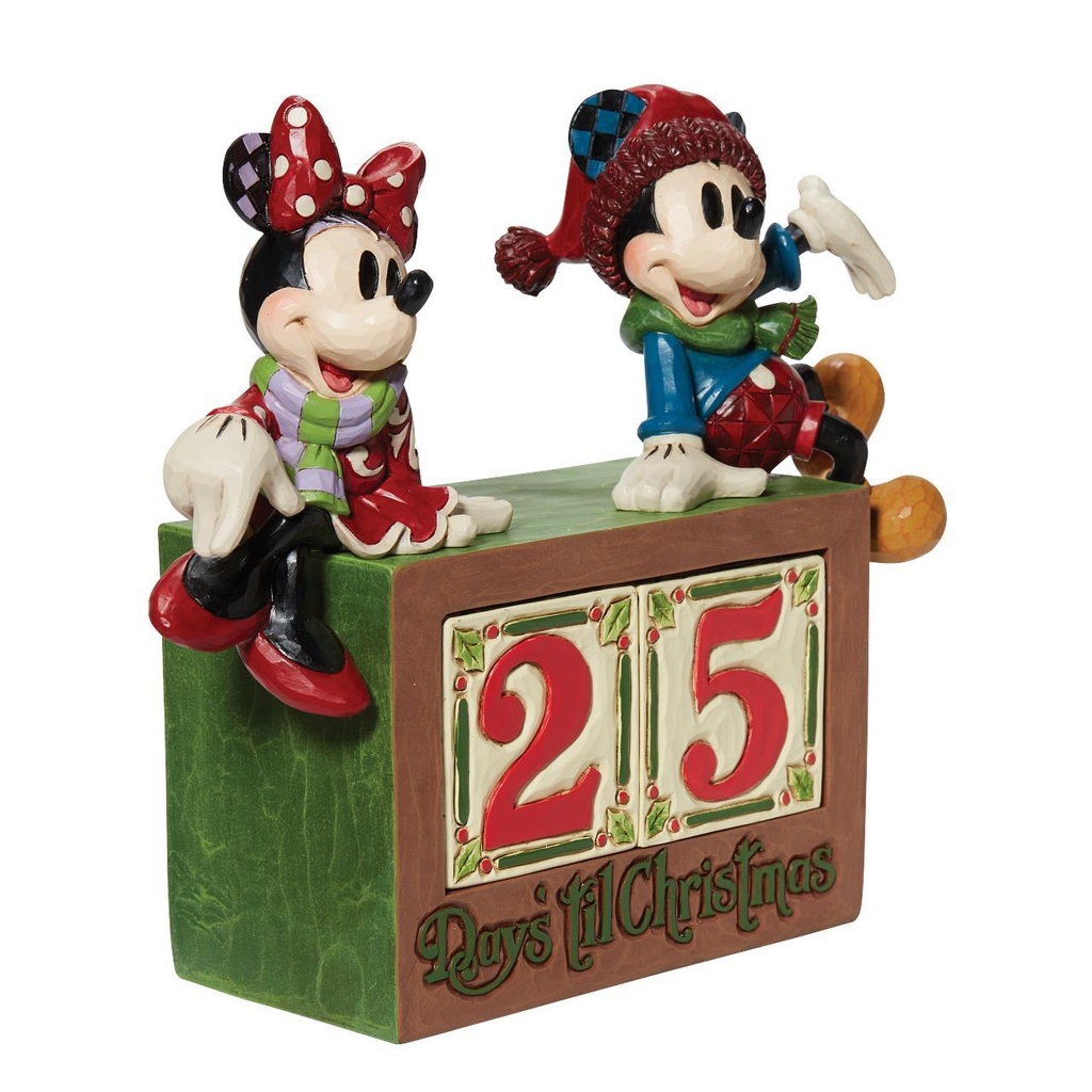 Mickey & Minnie Mouse "The Christmas Countdown" Figurine - Disney Traditions by Jim Shore