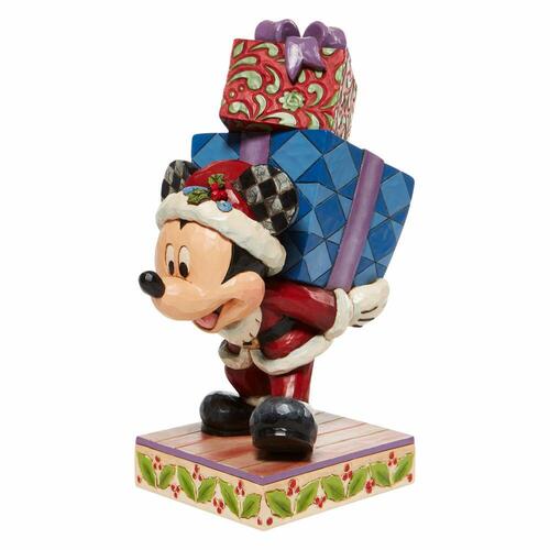 Mickey Mouse with Present "Here Comes Old St. Mick" - Disney Traditions by Jim Shore