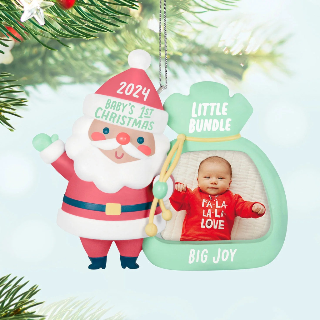 Little Bundle Big Joy Photo Frame - 2024 Hallmark Keepsake Christmas Ornament