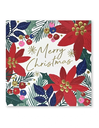 Poinsettia Collage Merry Christmas Boxed Christmas Cards (Beyond Blue Charity Pack of 10) - Simson