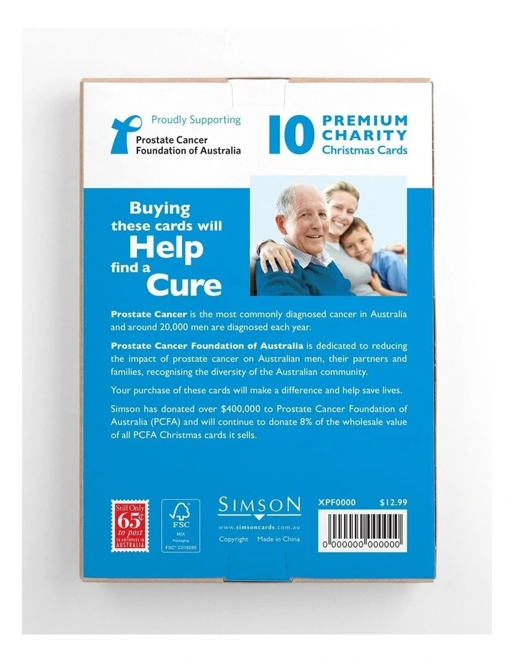 Simson Boxed Christmas Cards (Prostate Cancer Charity Pack of 10) - Bush Animals