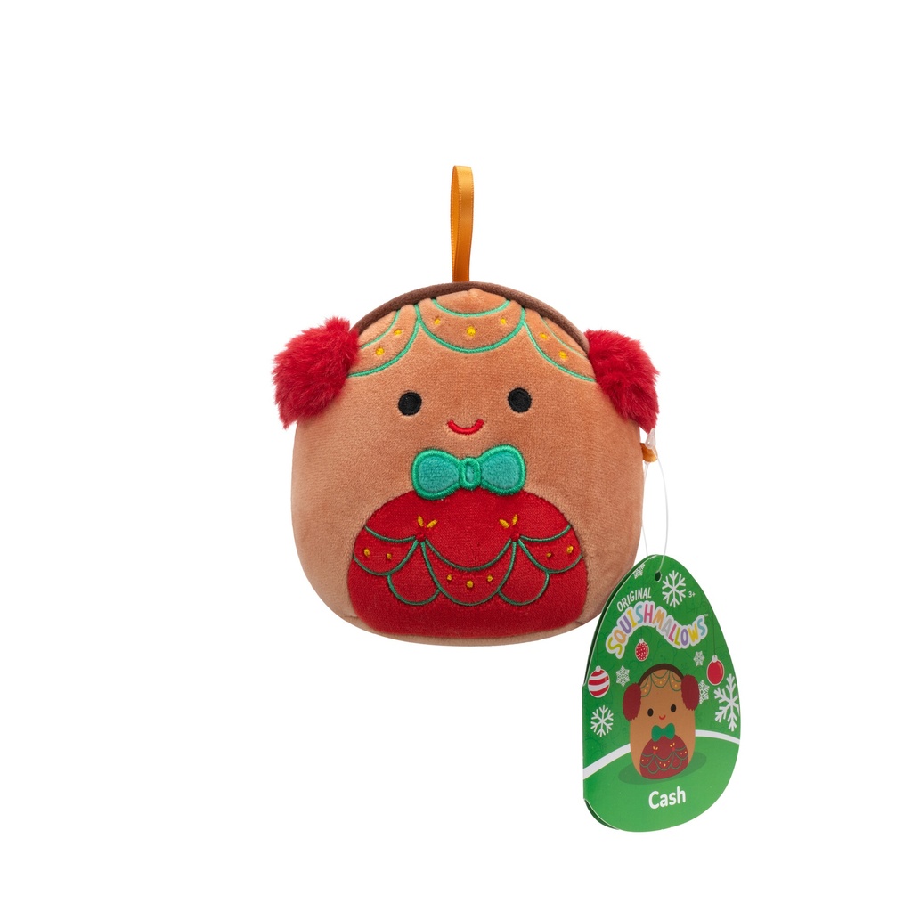 Cash the Gingerbread Man 4 inch Squishmallows Holiday Ornament