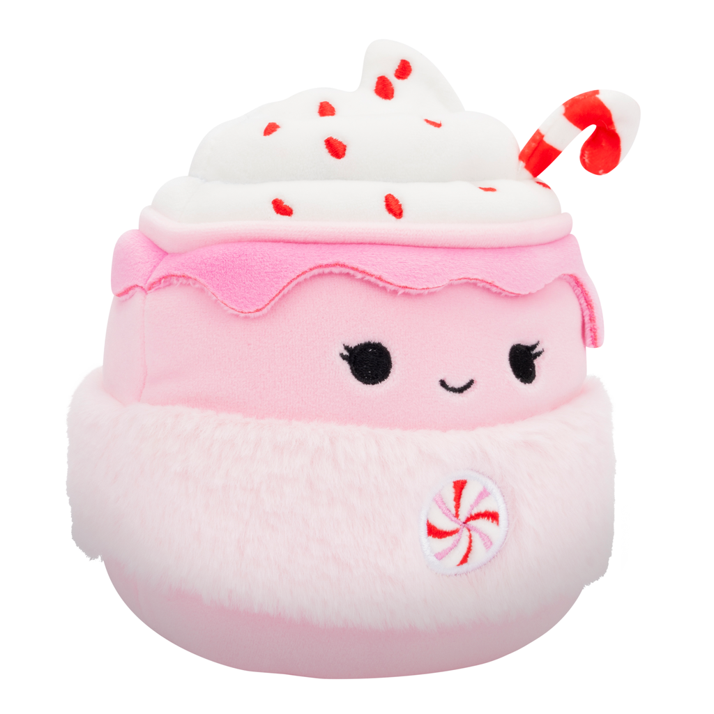 Ethel the Pink Peppermint Latte 7.5 inch Squishmallows 2024 Christmas