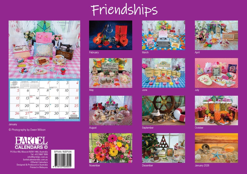 Big Print Friendships 2025 Calendar