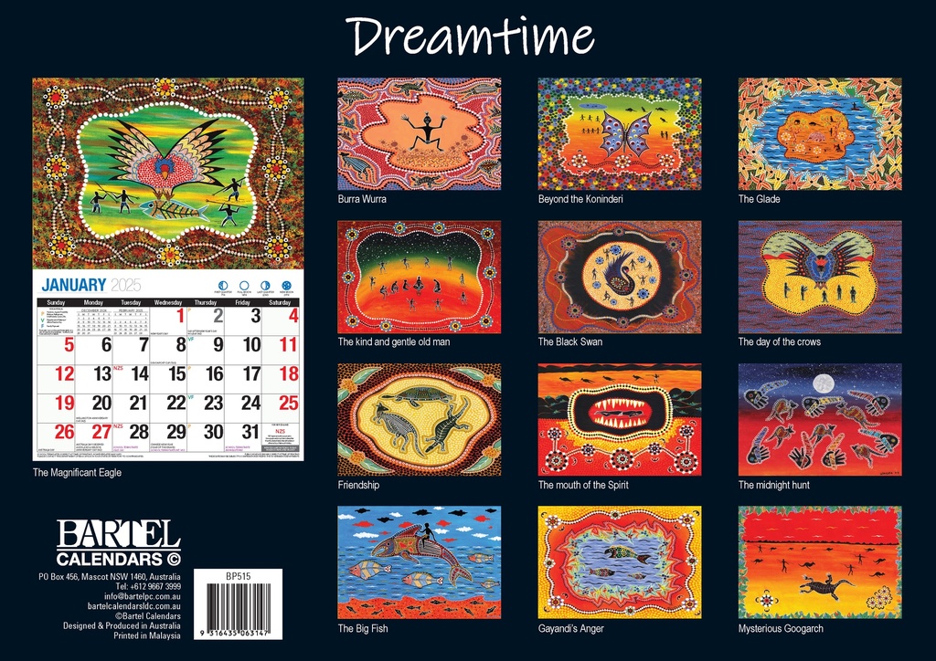 Big Print Dreamtime 2025 Calendar