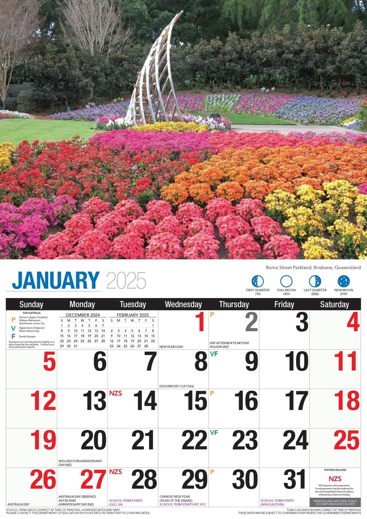 Big Print Great Gardens 2025 Calendar
