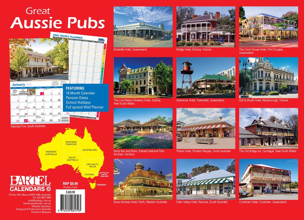 Great Pubs of Australia Prestige 2025 Calendar