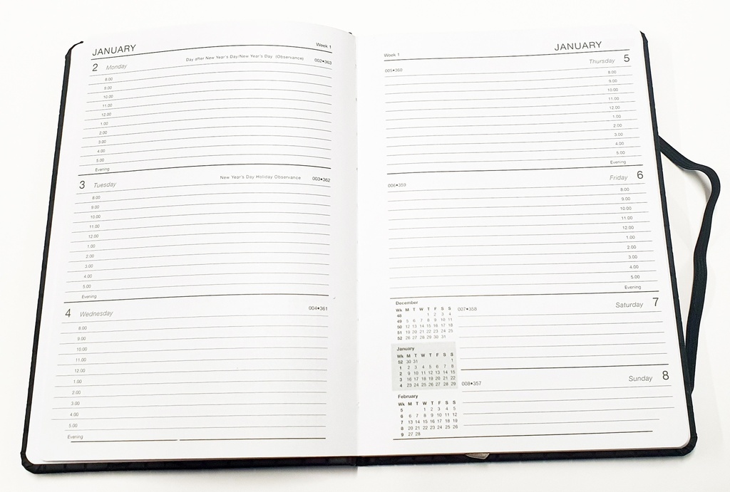 2025 A5 WTV Diary - Becall Casebound Black
