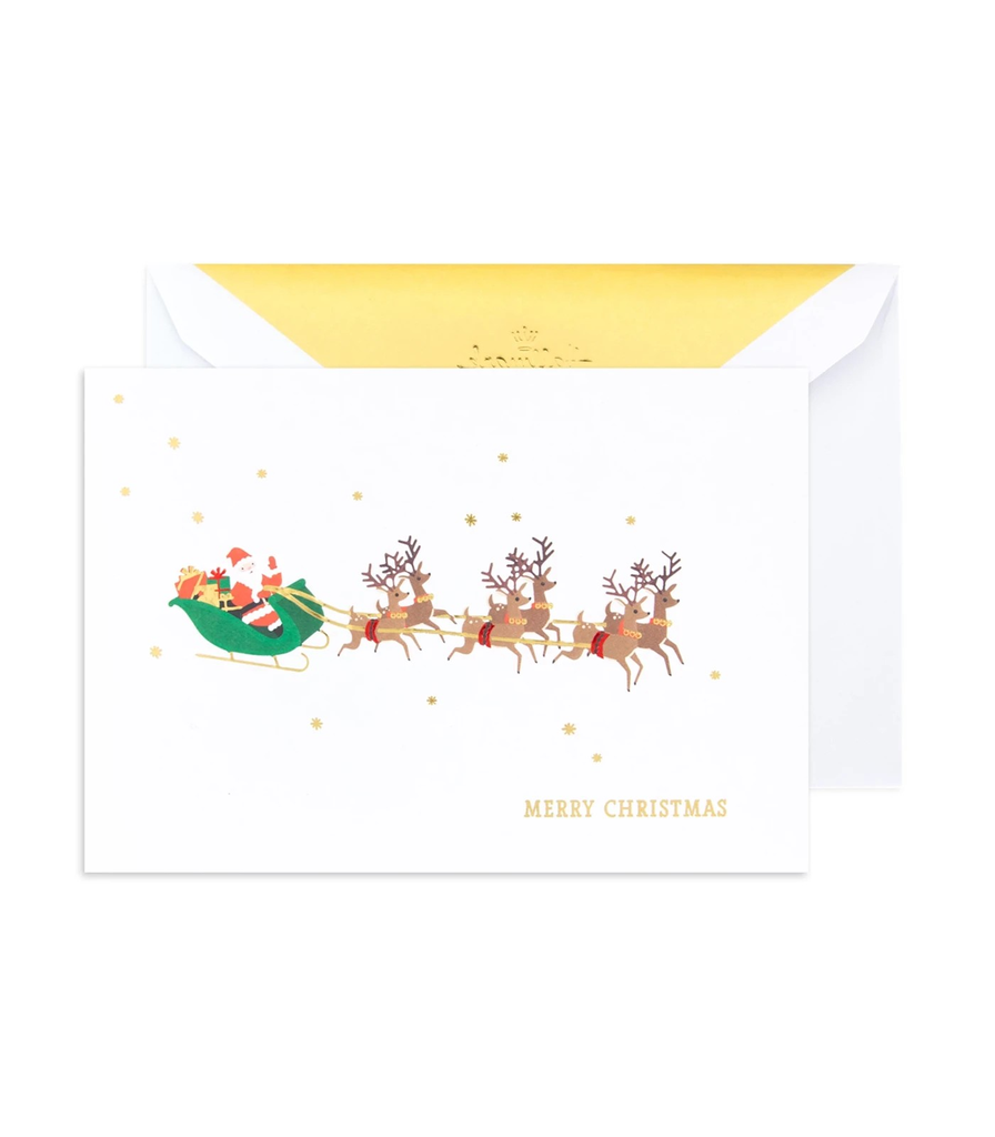Hallmark Signature Boxed Christmas Cards (Pack of 8) - Santa and Reindeer