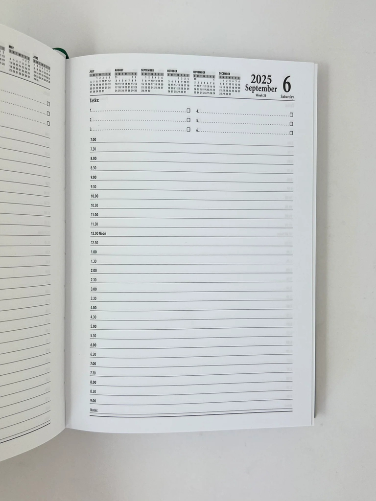 2025-2026 Financial Year Diary - A5 DTP Green