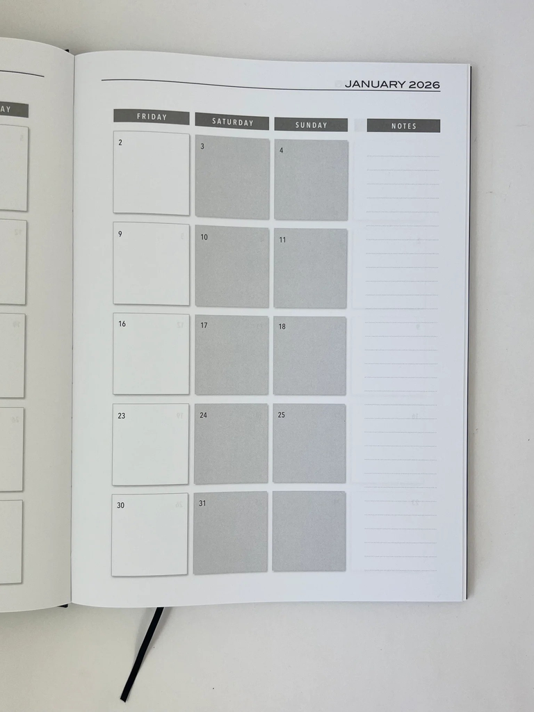 2025-2026 Financial Year Diary - A5 DTP Black