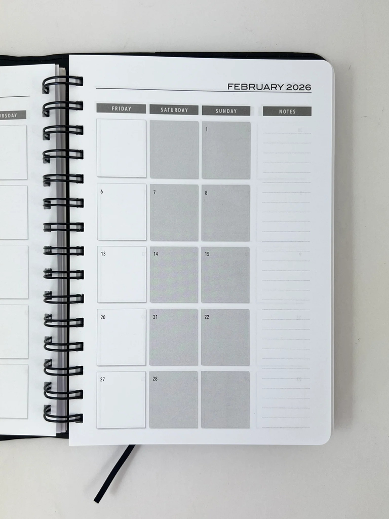 2025-2026 Financial Year Diary - A5 DTP Spiral Black