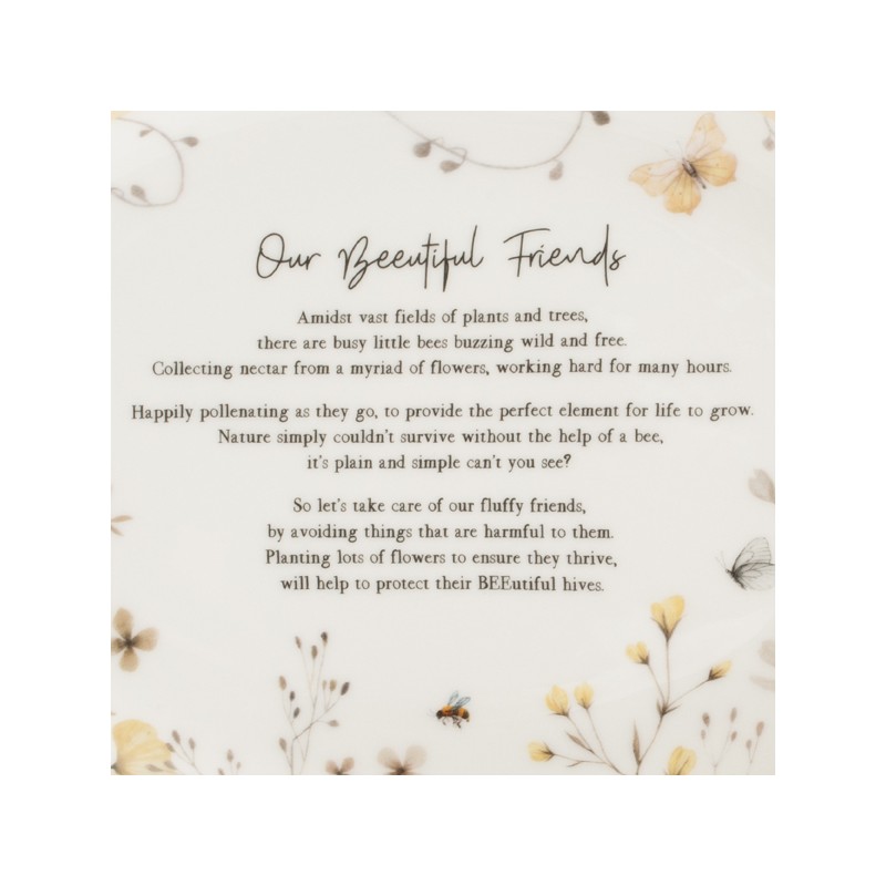 Beeutiful Bee's Giving Plate - White Oval