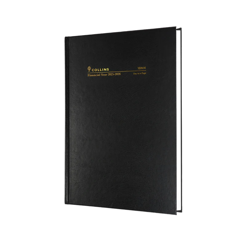 2025-2026 Financial Year Diary - Collins A5 Day-To-A-Page (DTP) Black