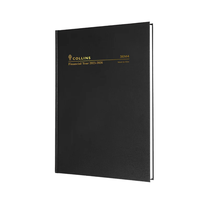 2025-2026 Financial Year Diary - Collins A6 Week-To-View (WTV) Black