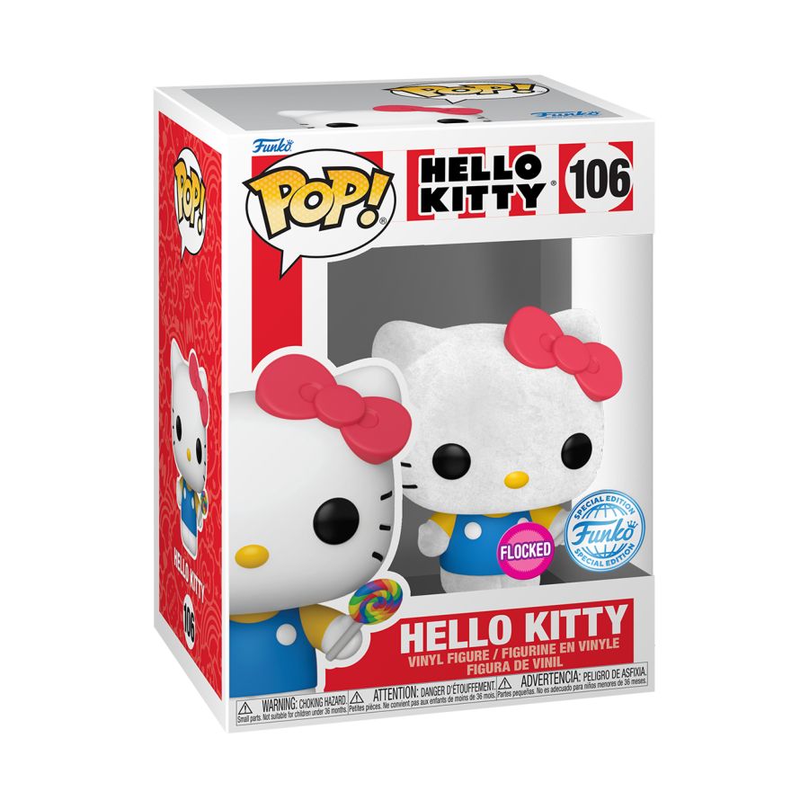 Hello Kitty - Hello Kitty with Lollipop (Flocked US Exclusive) Funko Pop! Vinyl Figure