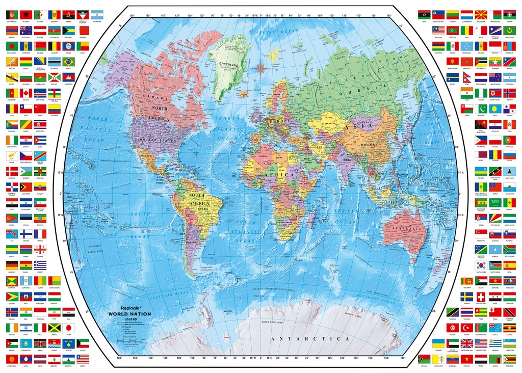 Political World Map 1000pc Puzzle - Ravensburger