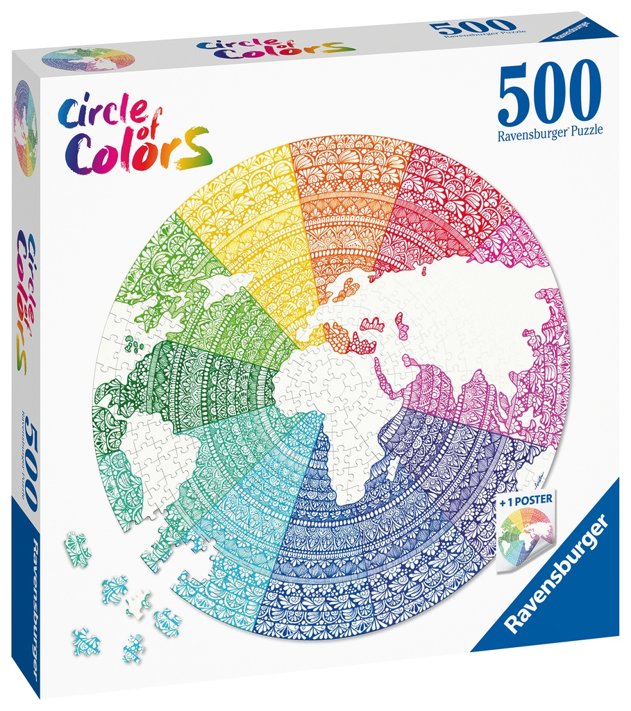 Circle of Colours (Mandala) 500pc Puzzle - Ravensburger