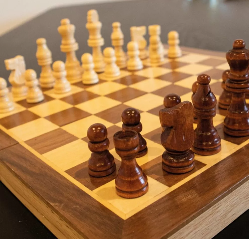 Wooden Chess/Checkers Backgammon Set
