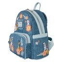 Disney - Dogs & Cats Faux Denim Fringe Mini Backpack - Loungefly