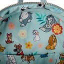 Disney - Dogs & Cats Faux Denim Fringe Mini Backpack - Loungefly