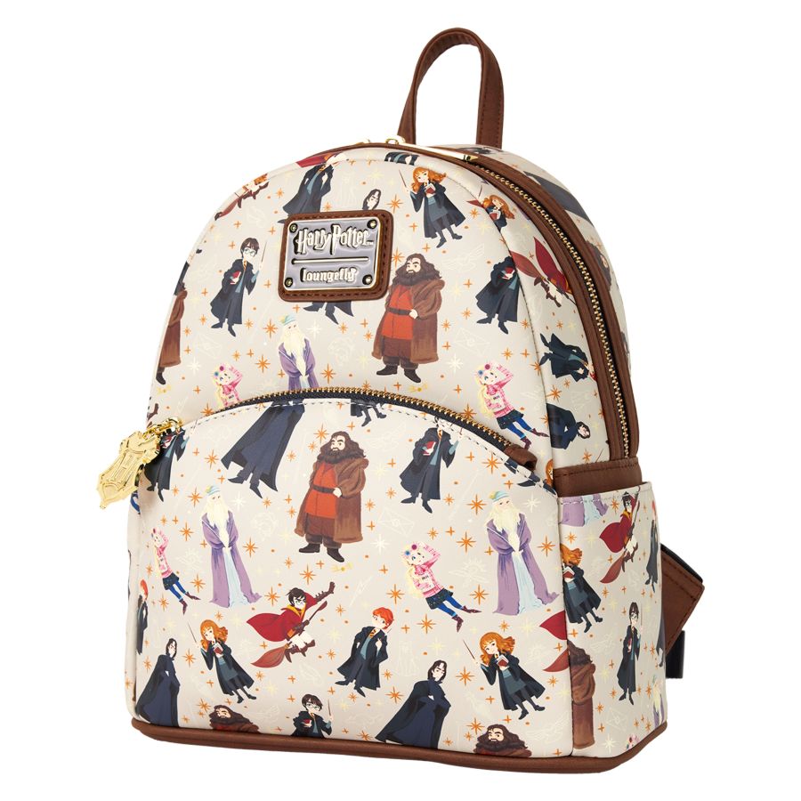 Harry Potter - Hogwarts All-Over Print Spring Mini Backpack - Loungefly