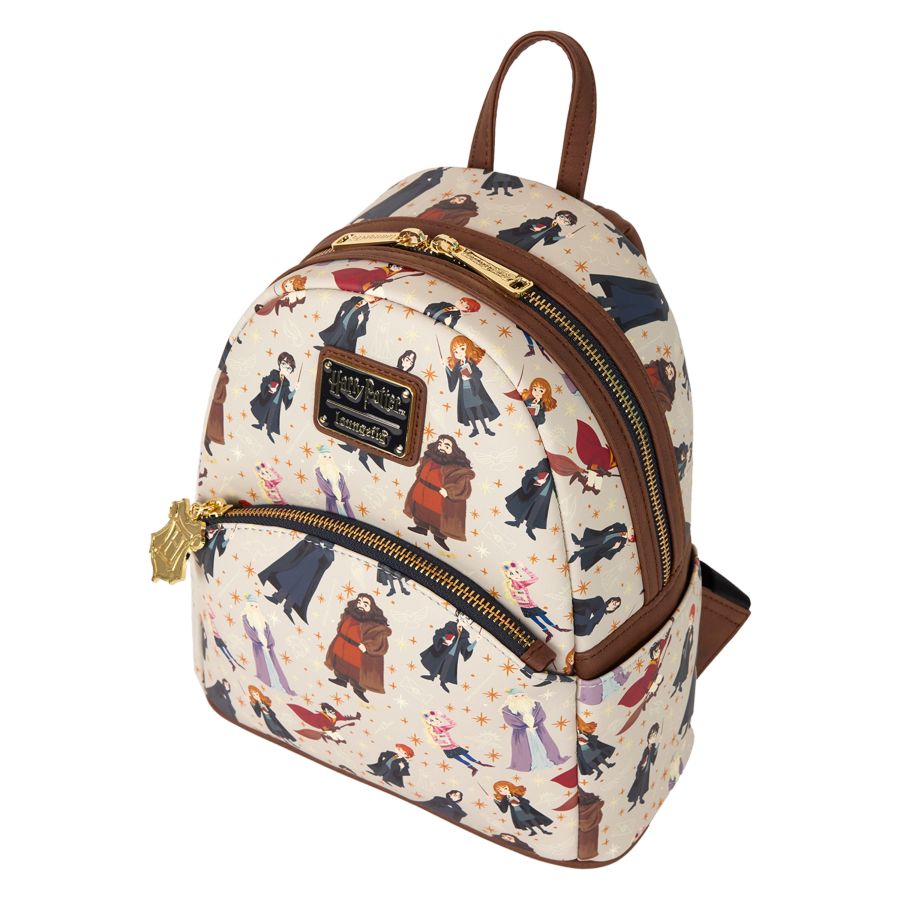 Harry Potter - Hogwarts All-Over Print Spring Mini Backpack - Loungefly