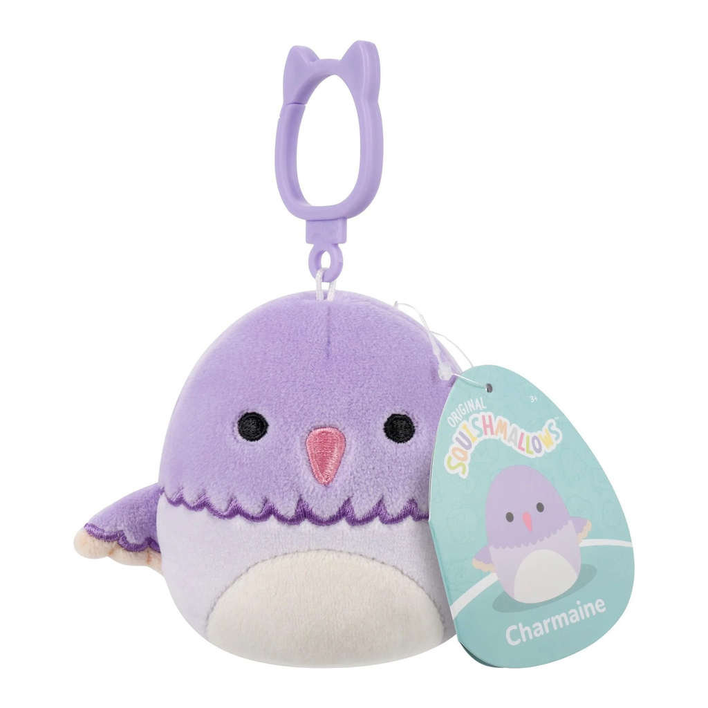 Charmaine the Purple Hummingbird 3.5 inch Squishmallows Clips