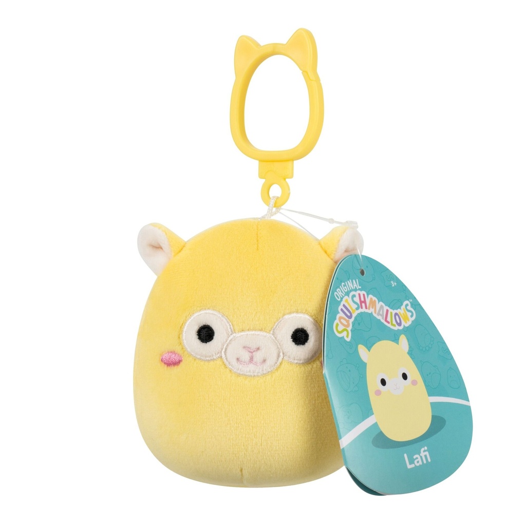 Lafi the Yellow Llama 3.5 inch Squishmallows Clips