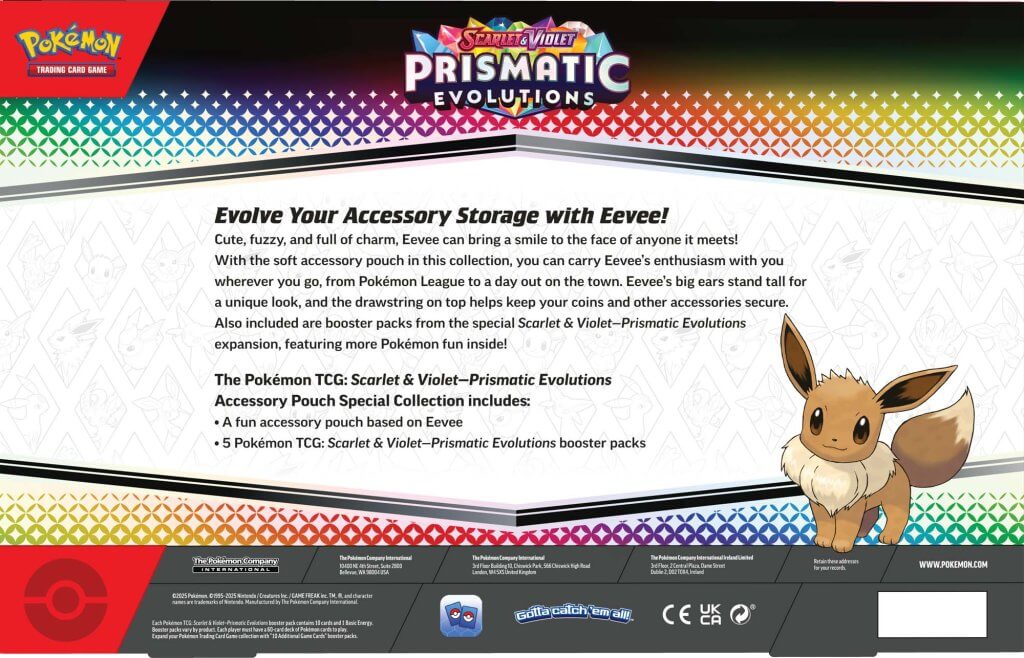 Pokémon TCG Scarlet & Violet Prismatic Evolutions Accessory Pouch