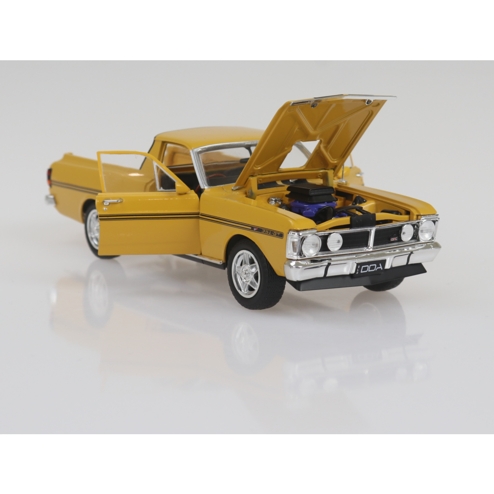 1:24 Yellow Ochre 1971 XY GTHO Ford Falcon Ute 351 T-Bar Auto 