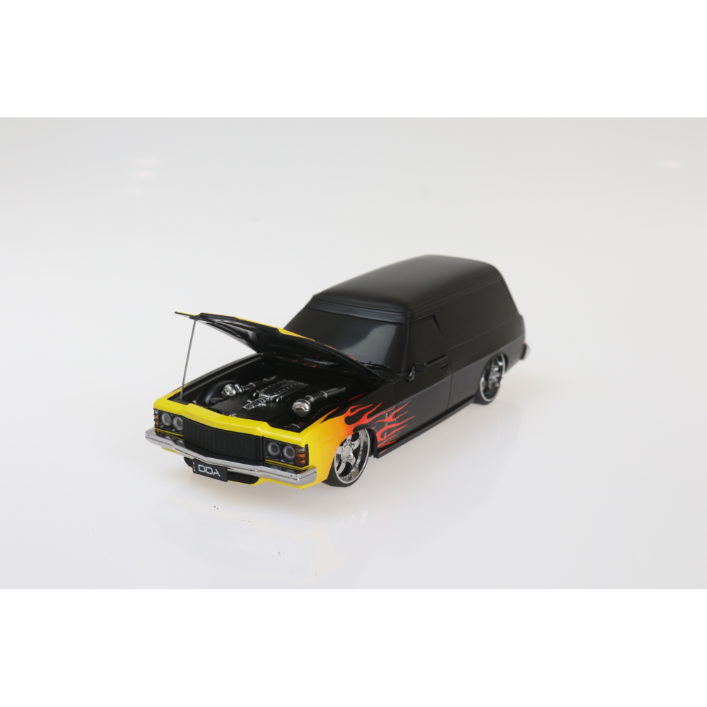 1:24 Black w/ Flames HJ Holden Panelvan Custom Spectra Rides Light Up - Plastic