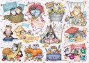 Crazy Cats: Cats Calendar 1000pc Puzzle - Ravensburger